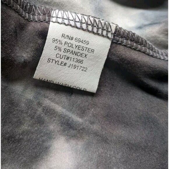 J VALDI Jumpsuit Tie-Dyed Print Flowy Cropped Charcoal Gray Cover Up Medium - Picture 10 of 13